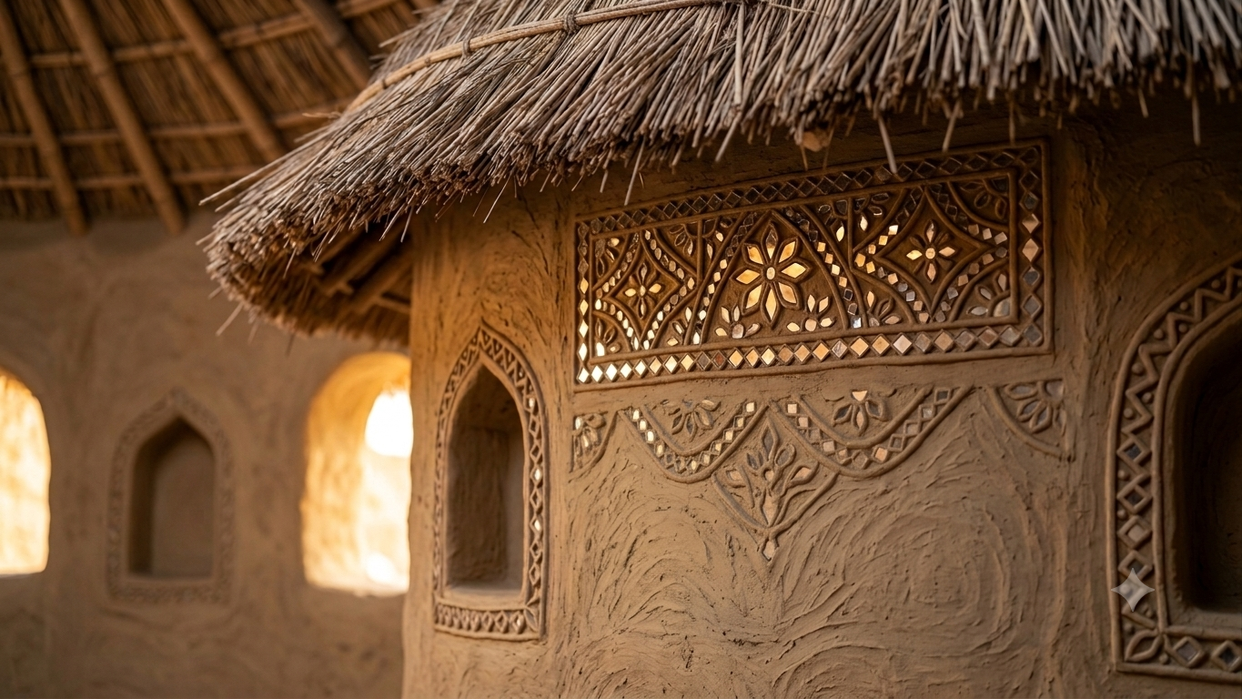 Authentic Kutchi Mud Bhunga at Rann Raas Village